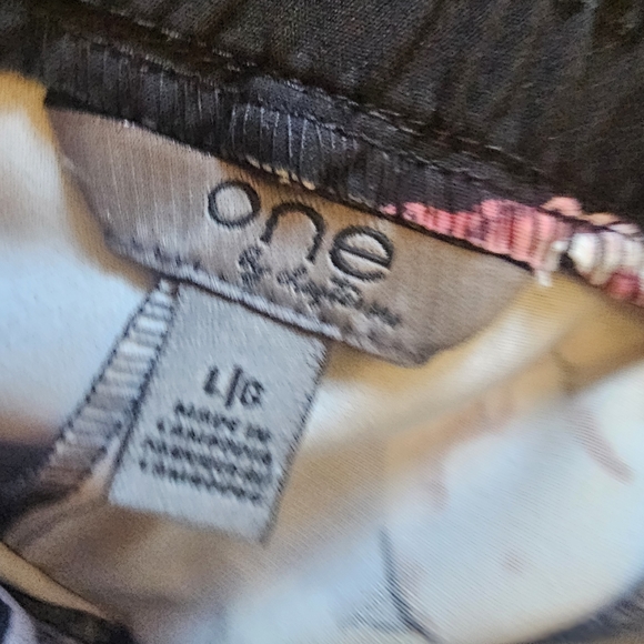 Women's floral pants, elastic waist plus tie - Picture 6 of 6